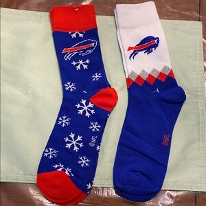 NFL Buffalo Bills Men's Socks - Blue and Gray New socks size 10-13